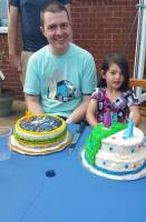 Star wars Birthday Cake made by my sister, lemon cake, Happy birthday to the owner of this app, Jonathan