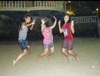 Summer time with my friends, Apple and Vina, Blue reef Resort, Lapu lapu City, Cebu, Philippines