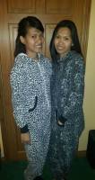 onezie outfit with my sister jojo
