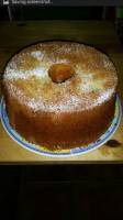Frozen inspired cake victoria and marble sponge cake made by my sister yummy