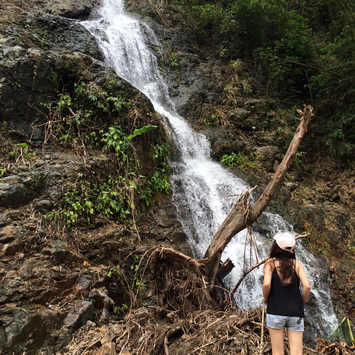 Waterfalls along the road 