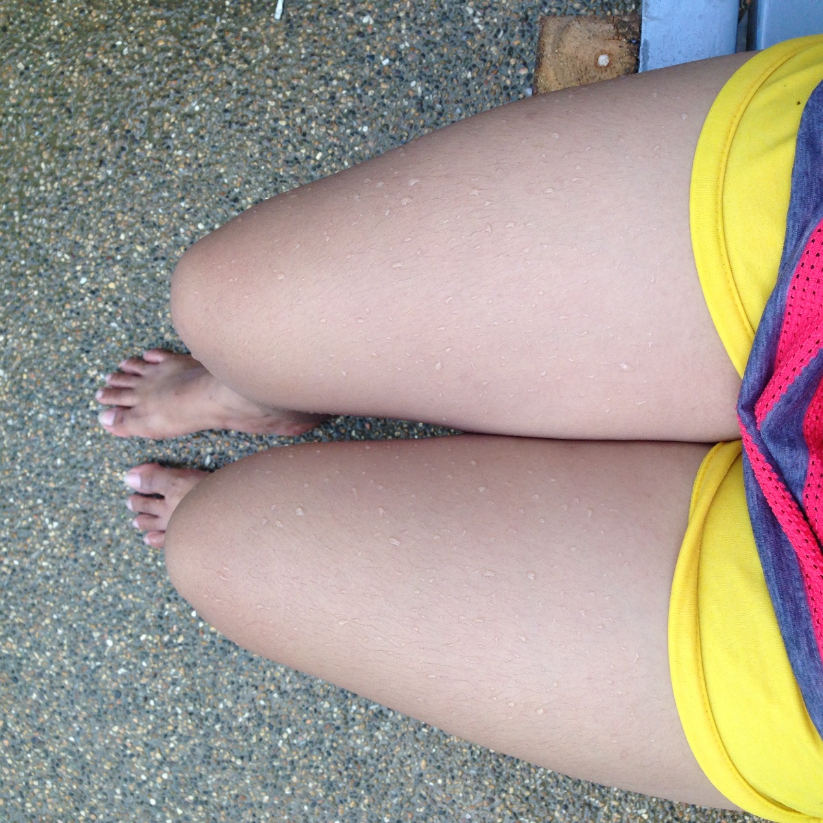 Legs wet skin swimming