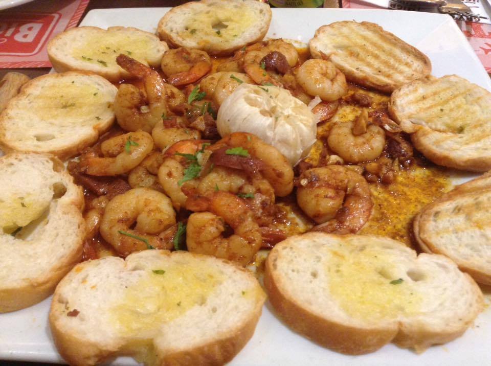 SHrimp, Toasted Bread, Breakfast