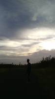Golf course, hiking, view, sunset