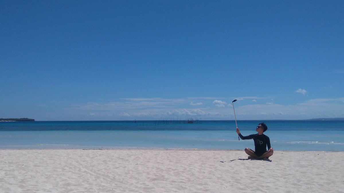 selfie, great, white, beach, awesome, sand, island