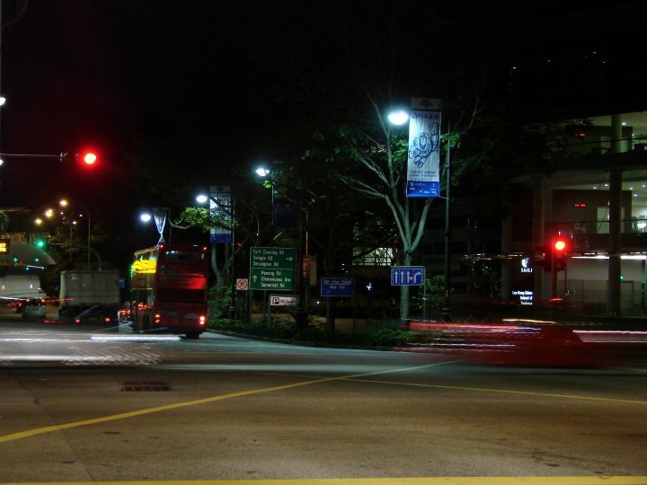 singapore street night lights view nice place