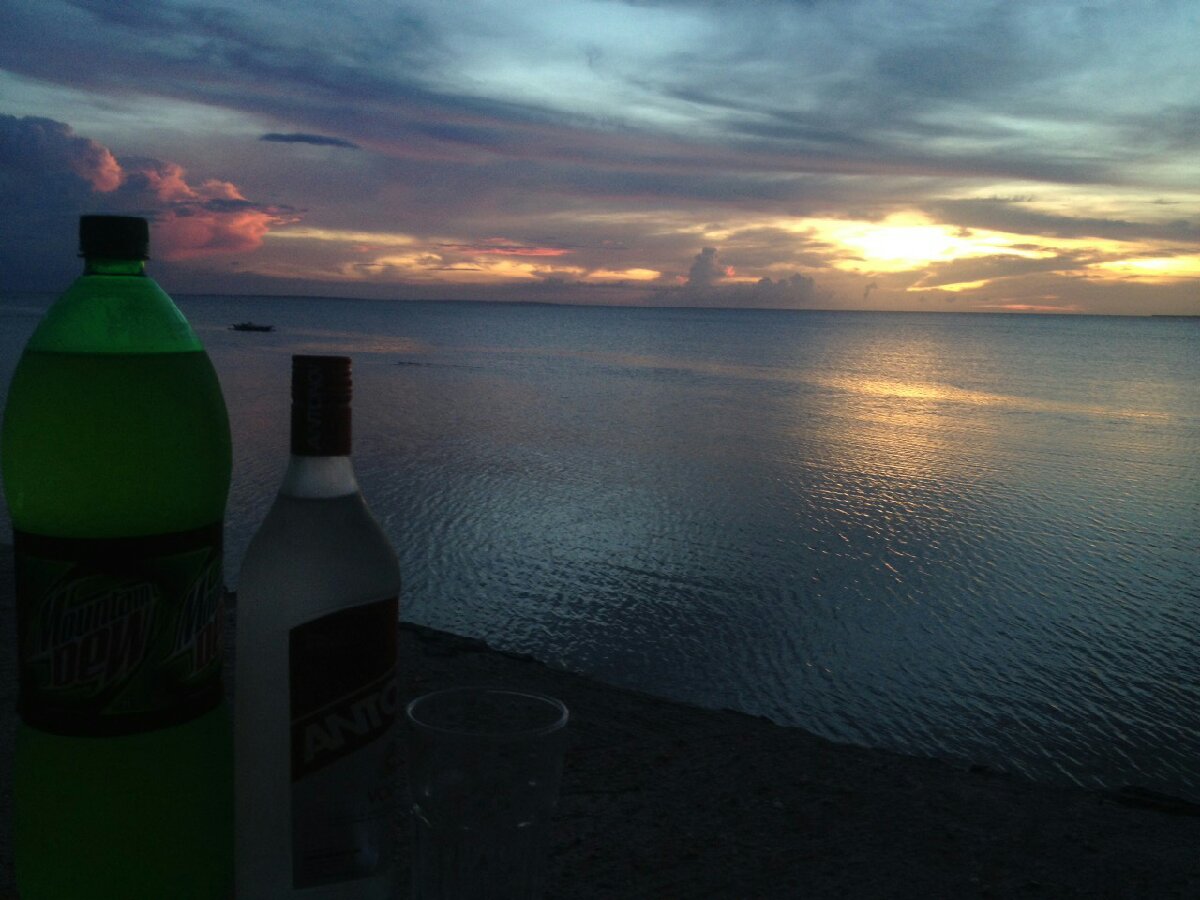 sprite, soft drinks, beach, sunset