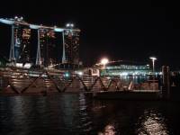 singapore, buildings, lights, niceview, bay, amazing, night, cool