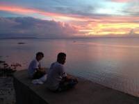 chillin, sunset, province, sea, peace, beach , cousin