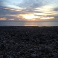 rocks, sunset, beach, province