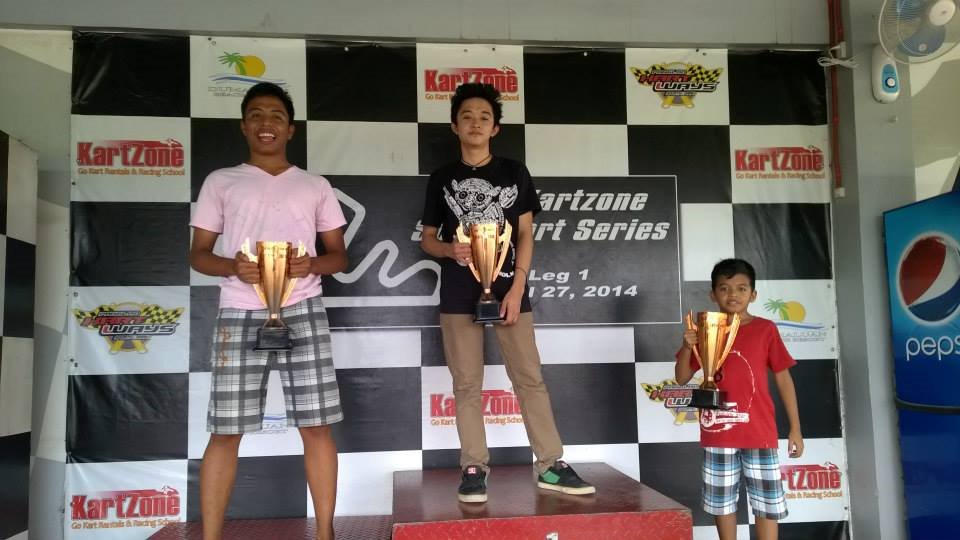 with my cousins. got the first place #kartzone