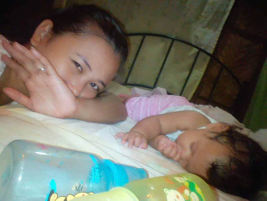 hands on mom, watching my baby sleeping