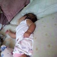 hands on mom, watching my baby sleeping