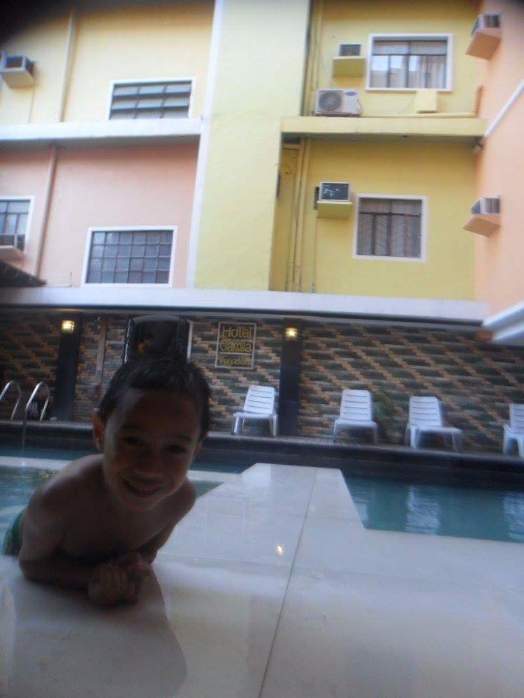 Swimming with this kiddo