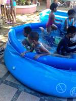 Swimming with this kiddo