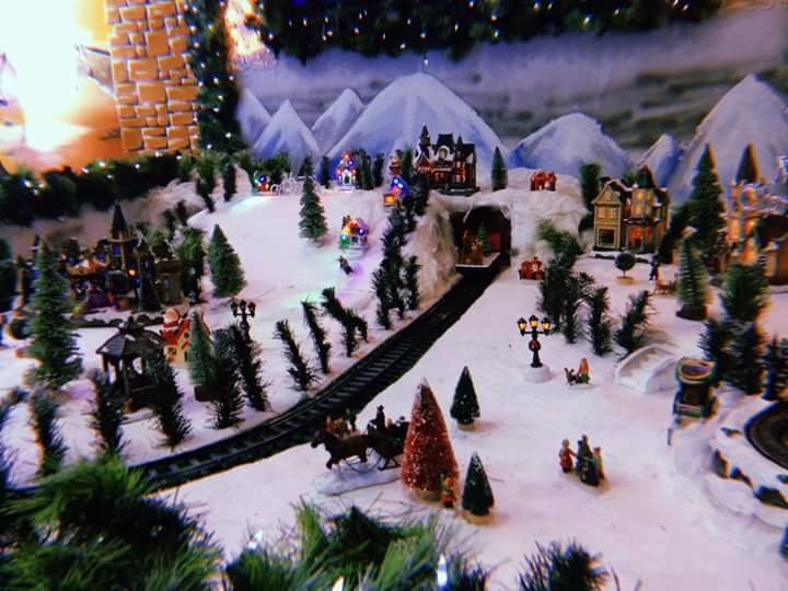 Improvised christmas village