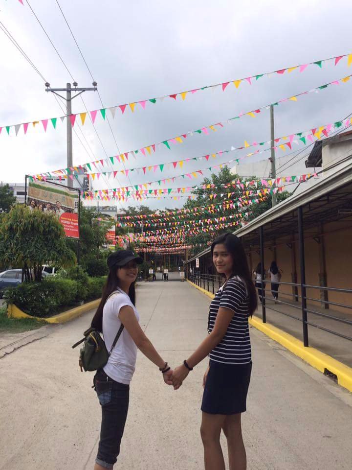 With her