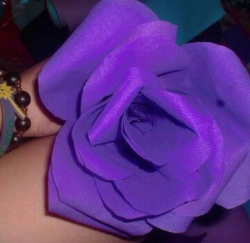 crepe paper rose