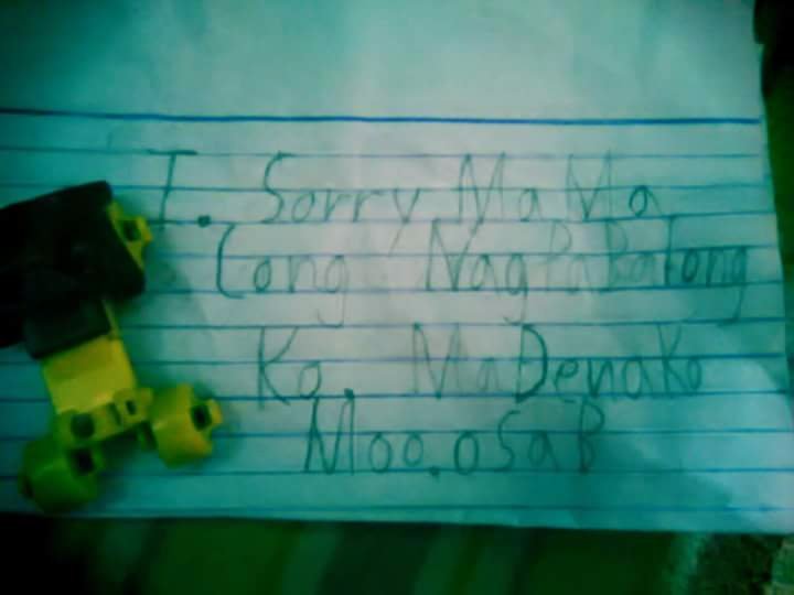 his way of saying sorry 