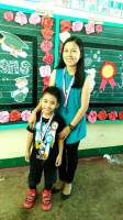 with his teacher 