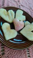 heart shaped apple slices