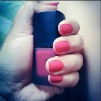 matte red is just gorgeous, and so as neon pink