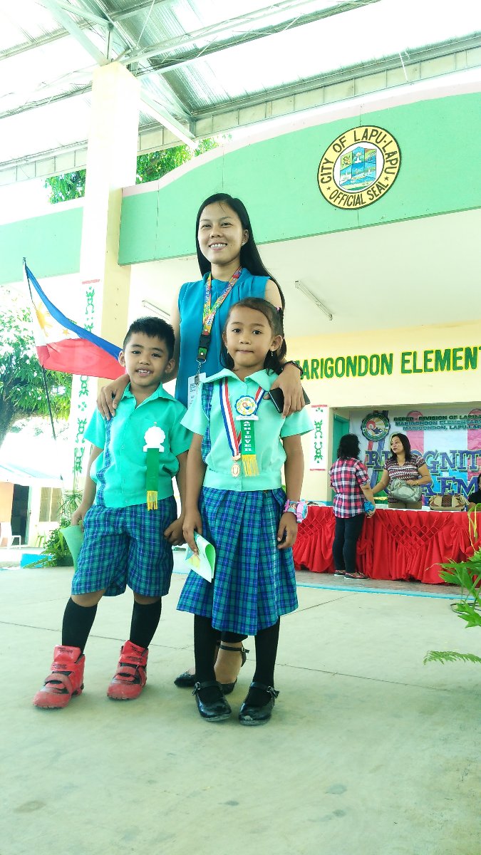 with their teacher