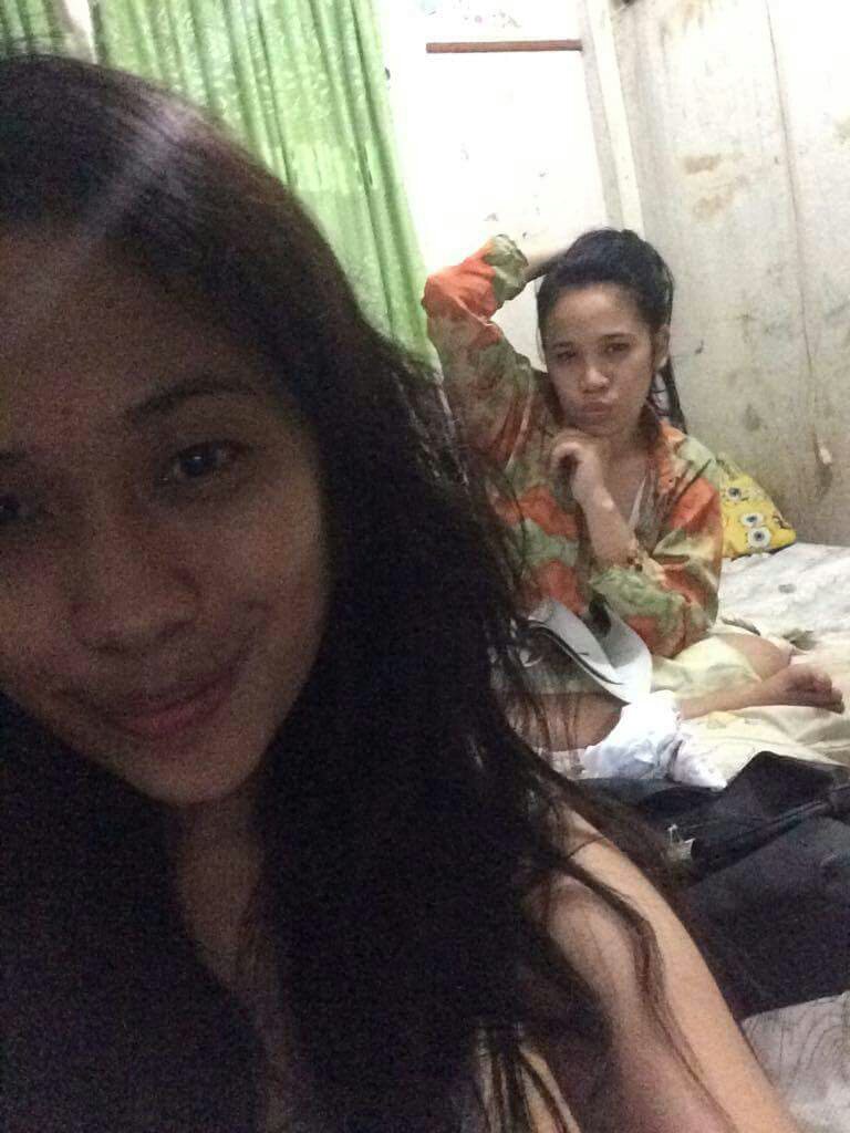 with my sister