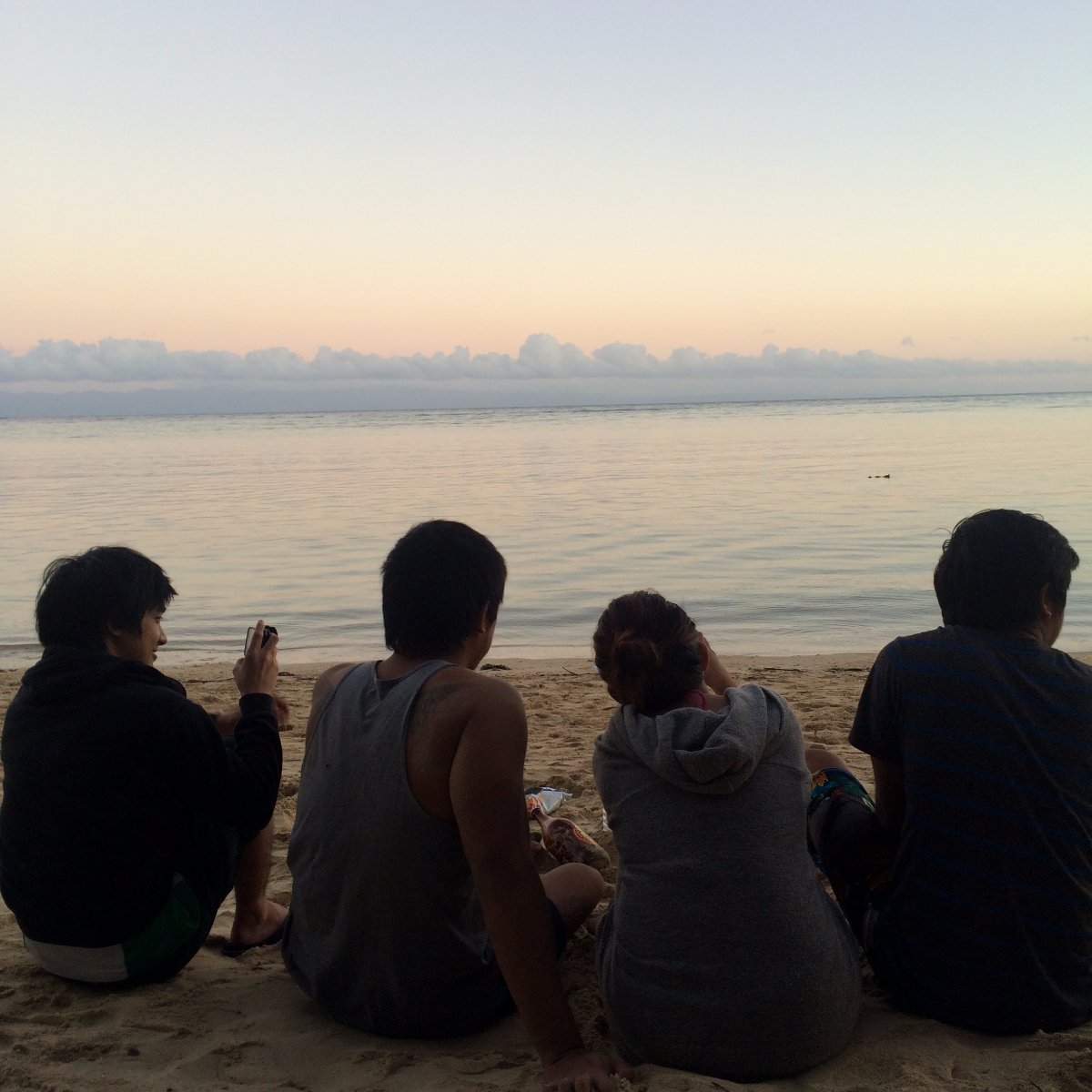 Beach, Shore, Sunrise, Chill, Friends