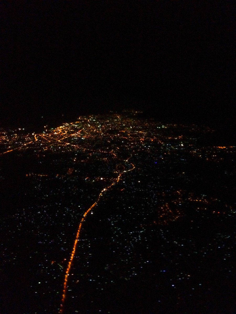 City Lights, View from airplane