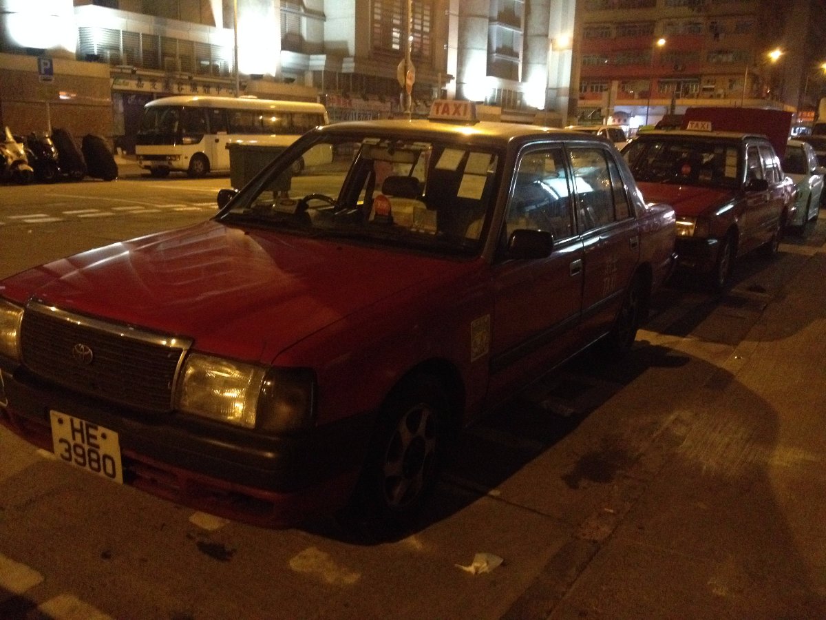 Hong Kong, Travel, Taxi, Street, Night