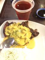yum, dinner, sour cream pesto herbed pork chop