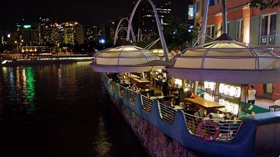 Dinner on a boat