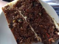 Choco moist cake and batchoy