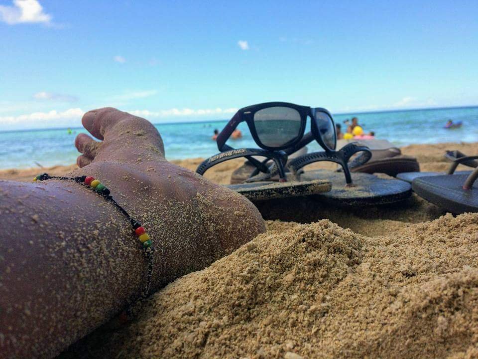 with a little sand