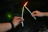 lighted candle