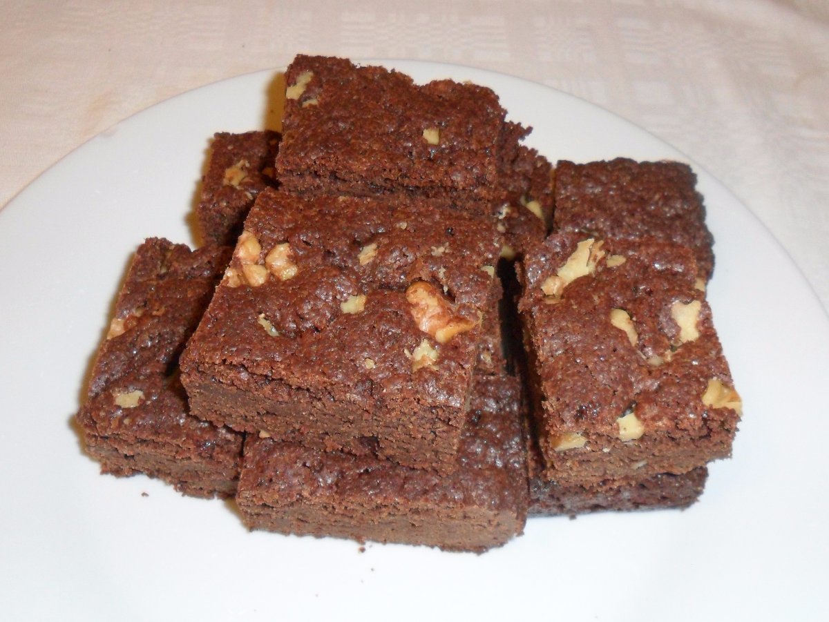 Chocolate, Brownie, walnuts