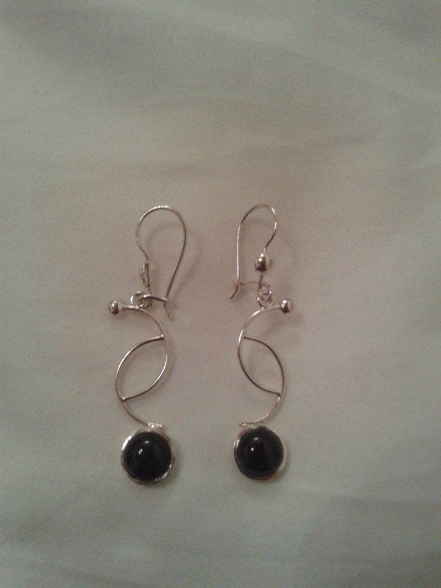 black jade earrings from guatemala