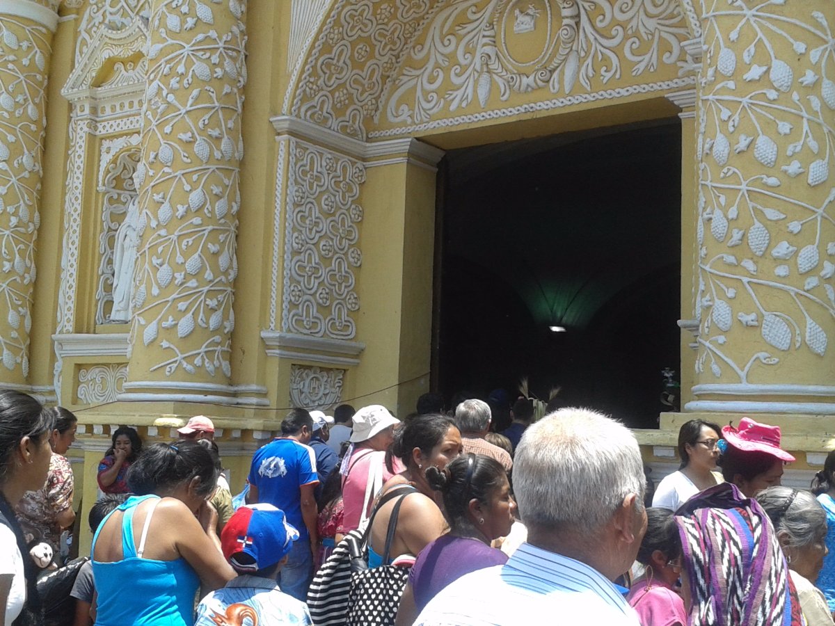 heading into the church