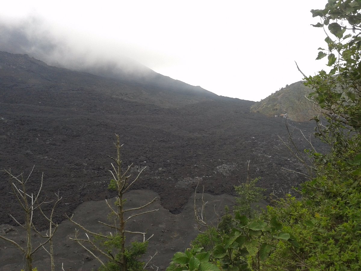 lava field, pacaya volcano, guatemala