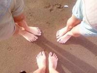feet foot sand barefoot beach swim swimming sea wave