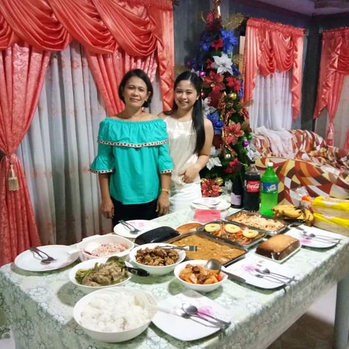 Christmas Eve Celebration, me and mama